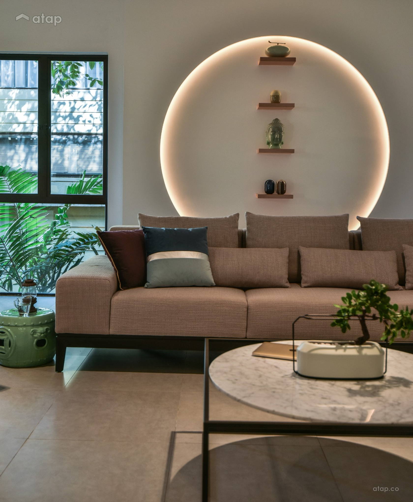 Asian Modern Living Room bungalow design ideas & photos Malaysia | Atap.co