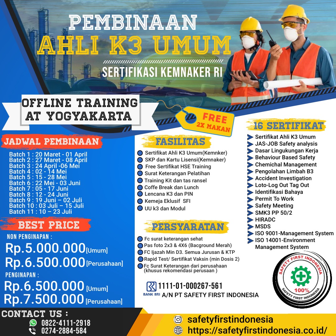 Informasi - Pelatihan K3 umum