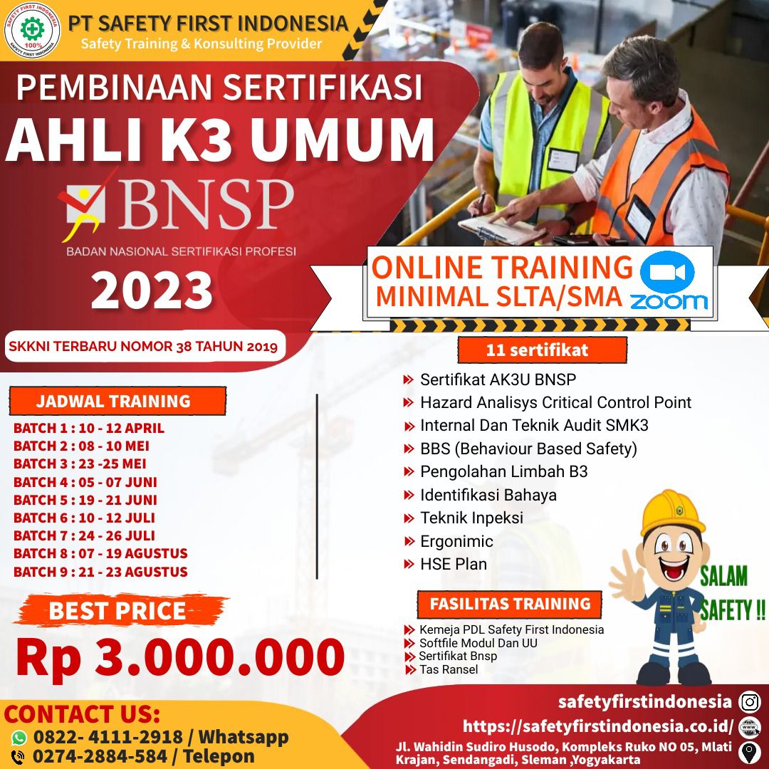 Informasi - Pelatihan K3 Umum