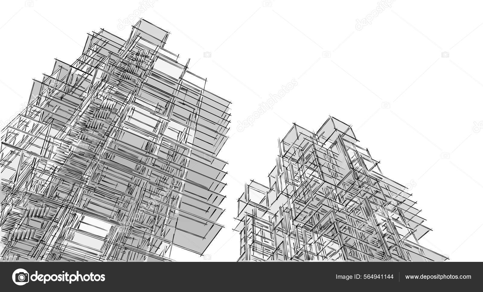 Abstract Architecture Illustration Background Stock Illustration by ...