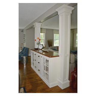 Custom divider between dining room and living room - Transitional ...
