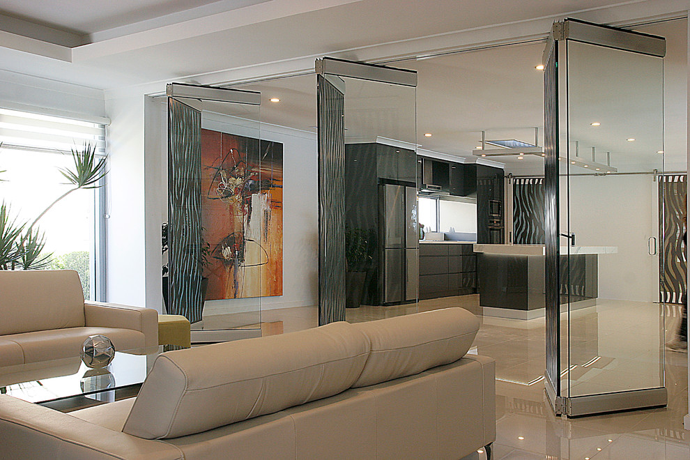 Bespoke Glass Divider - Modern - Living Room - Perth - by Despina ...