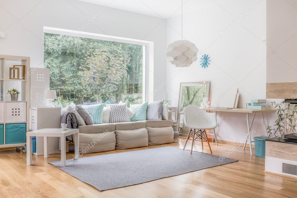 Living room and big window Stock Photo by ©photographee.eu 86300432