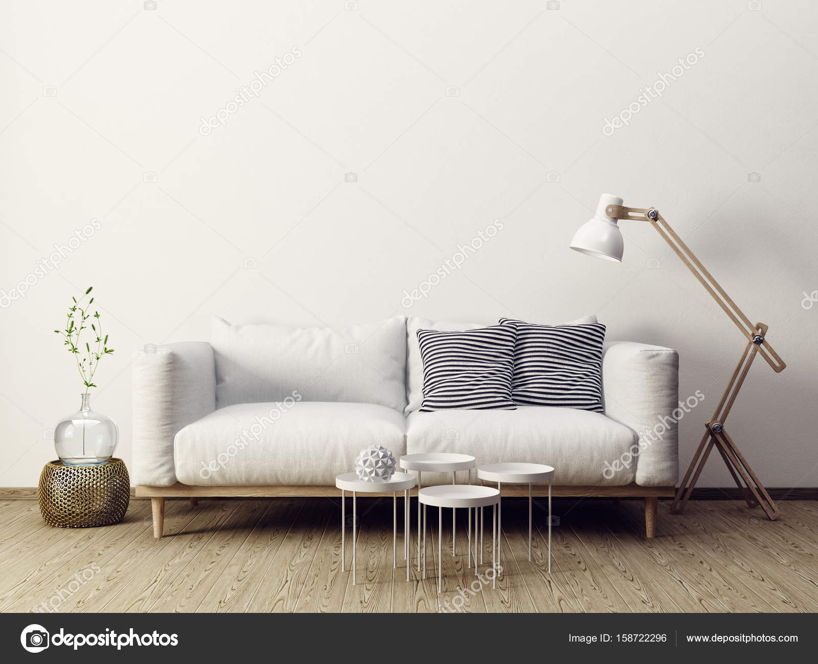 Modern living room interior — Stock Photo © alexroz #158722296