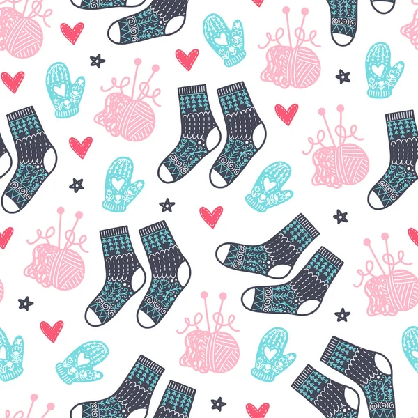 Seamless hygge scandinavian pattern — Stock Vector © Qilli #181614912