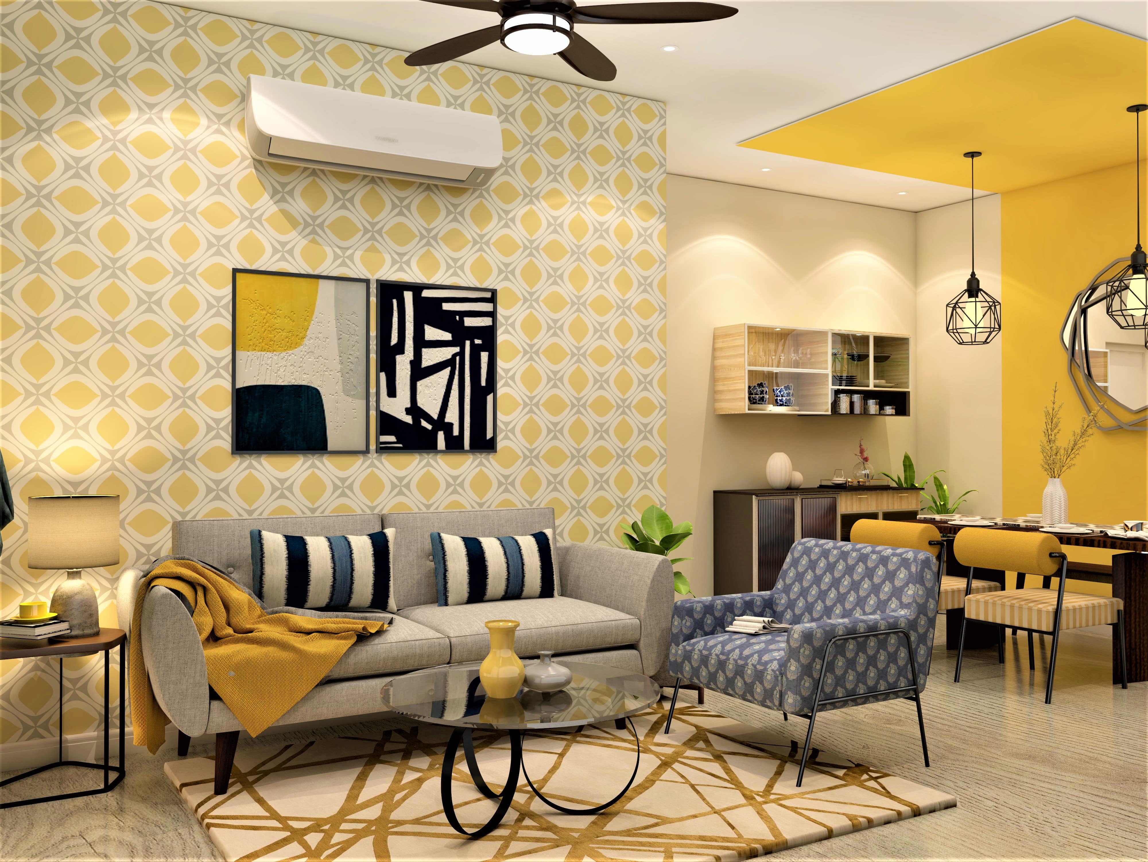 Modern Living Room Interior Design - YASEEN INTERIOR HOUSE