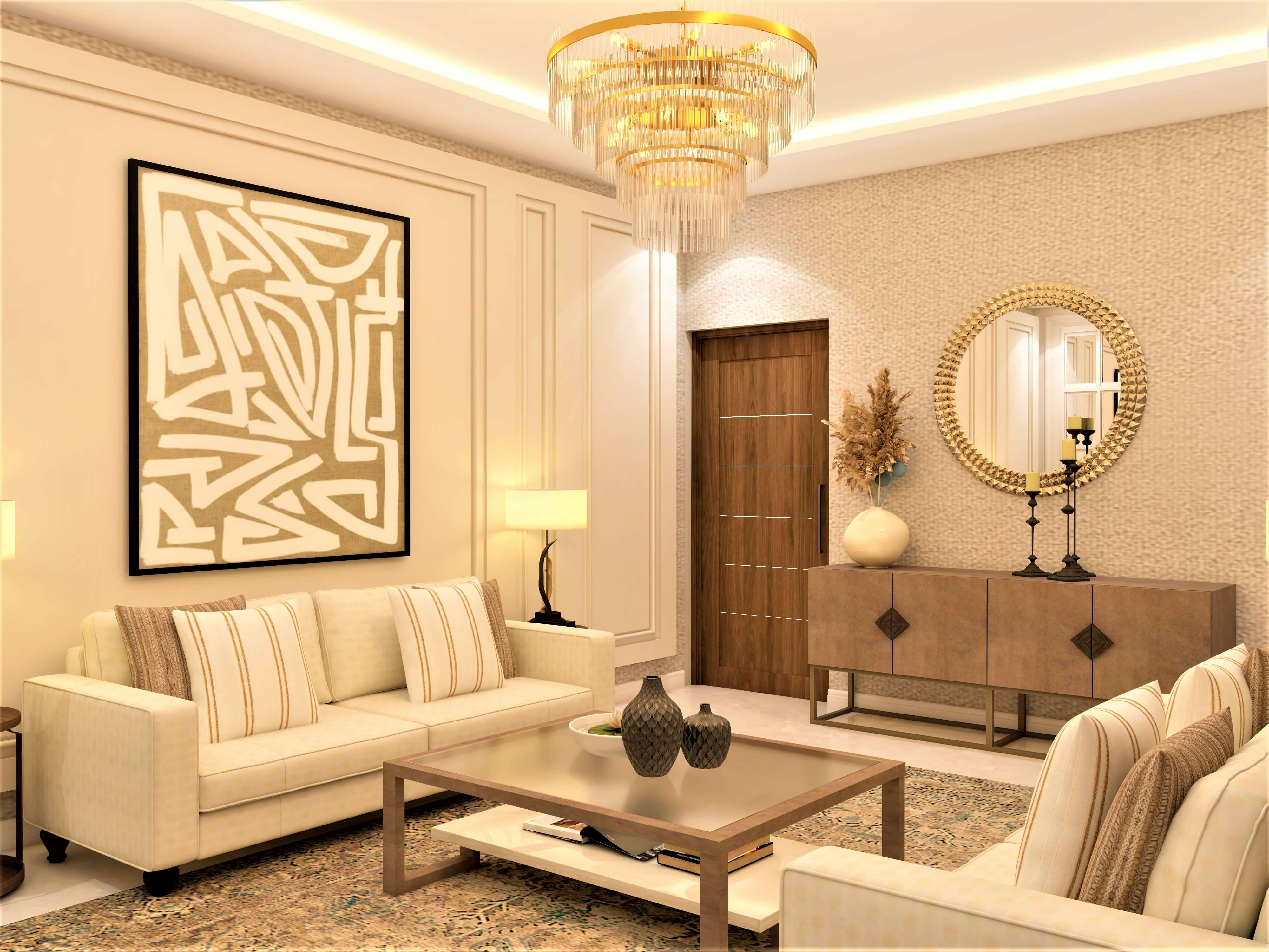 Classic living room design with a touch of gold | Beautiful Homes