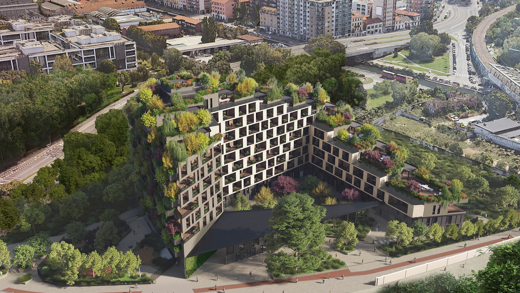 stefano boeri's residential complex in milan blooms with planted terraces