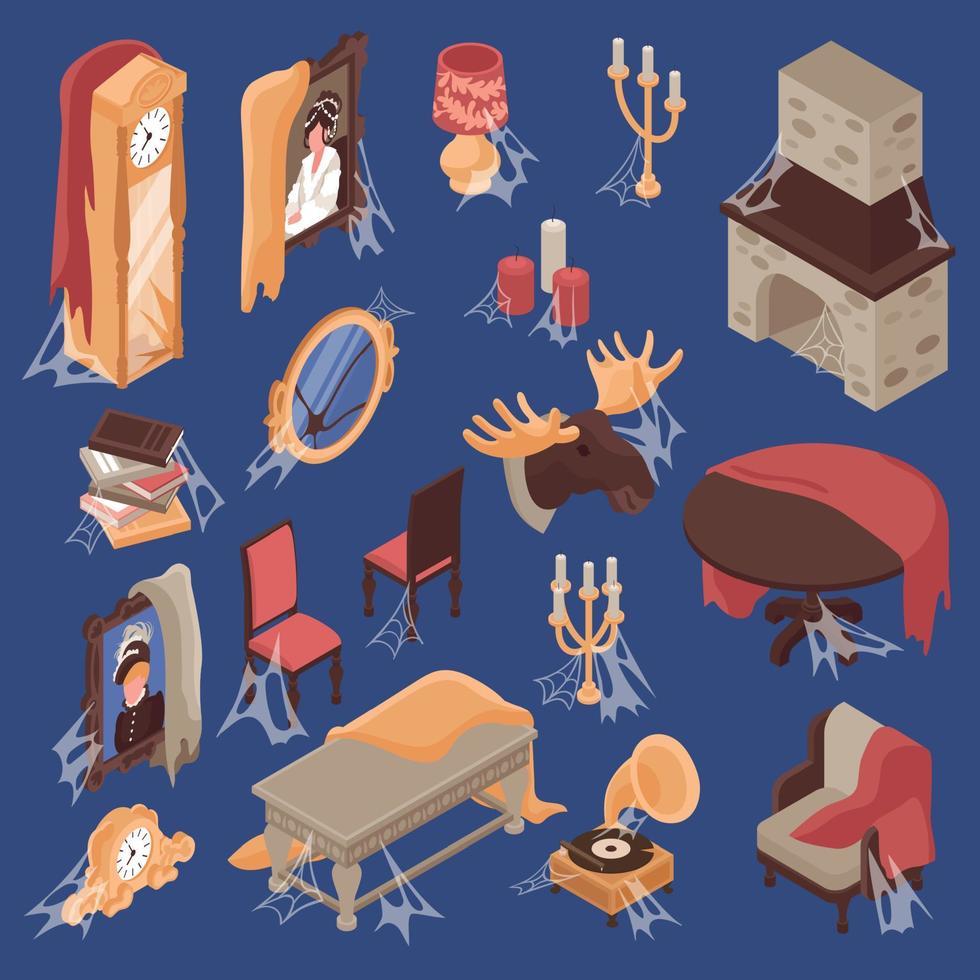 Old Room Set 4216797 Vector Art at Vecteezy