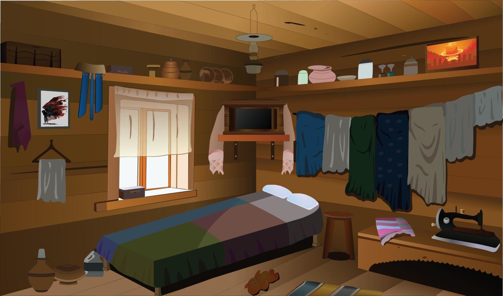 Old Room Vector Art, Icons, and Graphics for Free Download