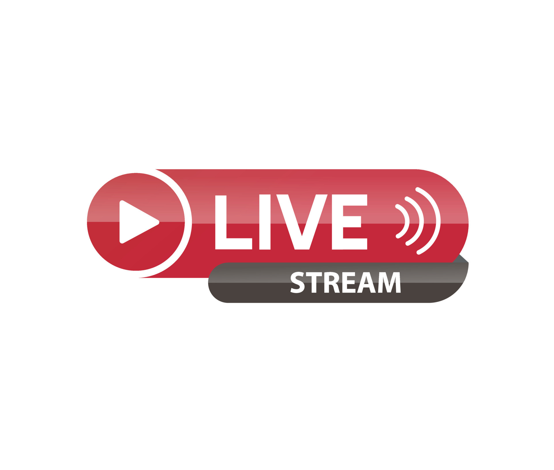 Live streaming logo with play button 8494173 Vector Art at Vecteezy