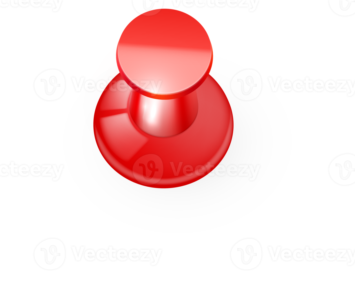 Glossy red push pin 11421124 PNG