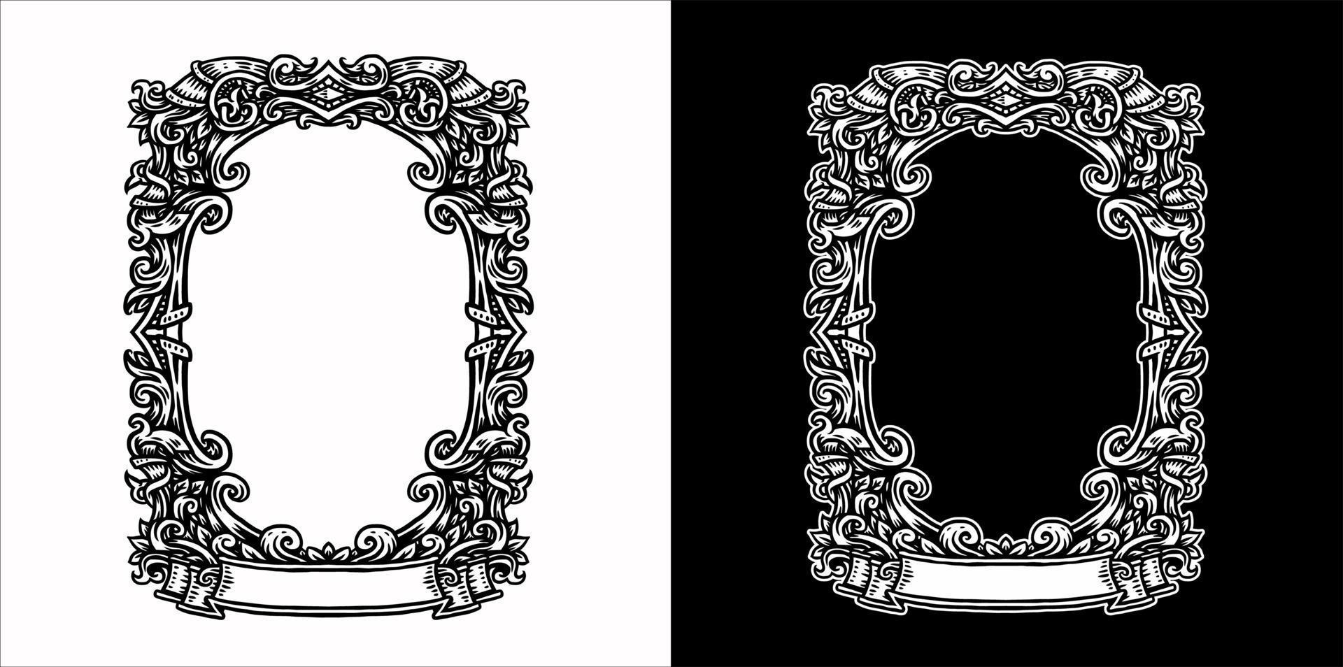 Set of ornate frame, Retro ornamental frame, vintage ornaments and ...