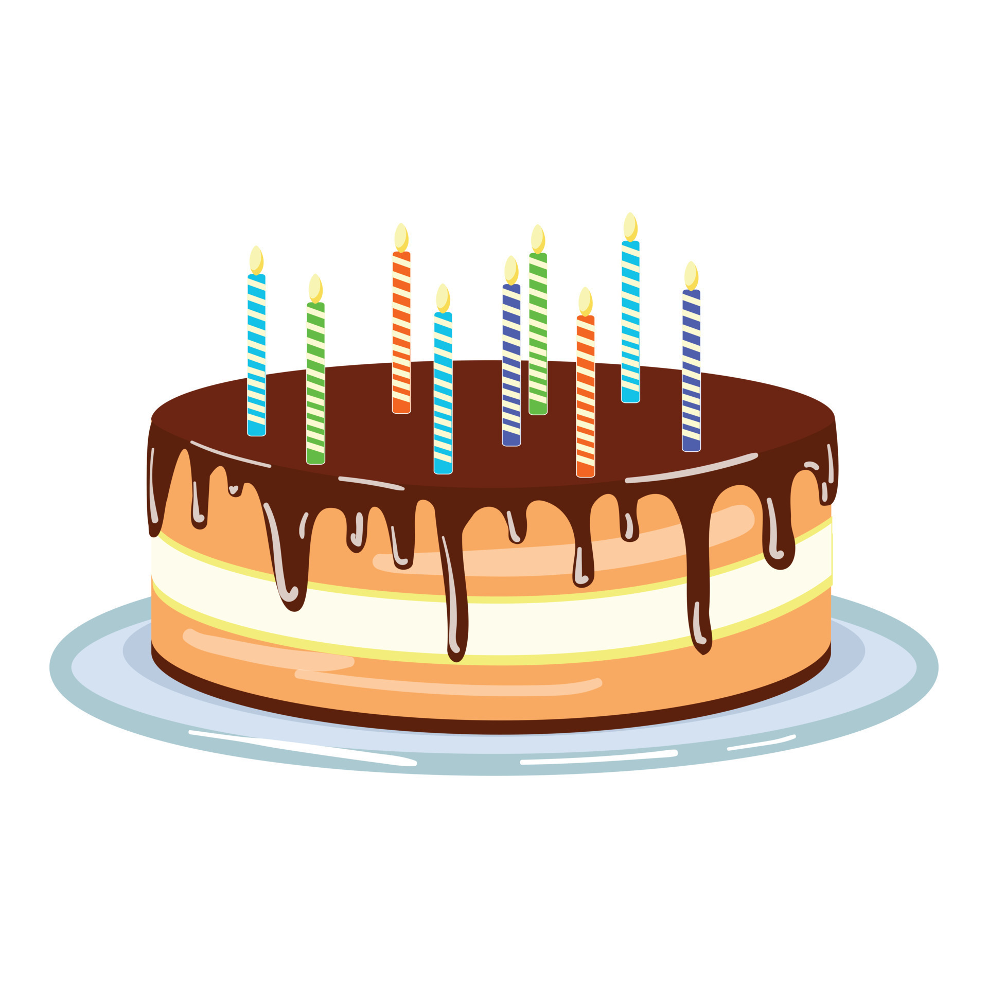 vector de dibujos animados de icono de pastel de cumpleaños de crema de ...