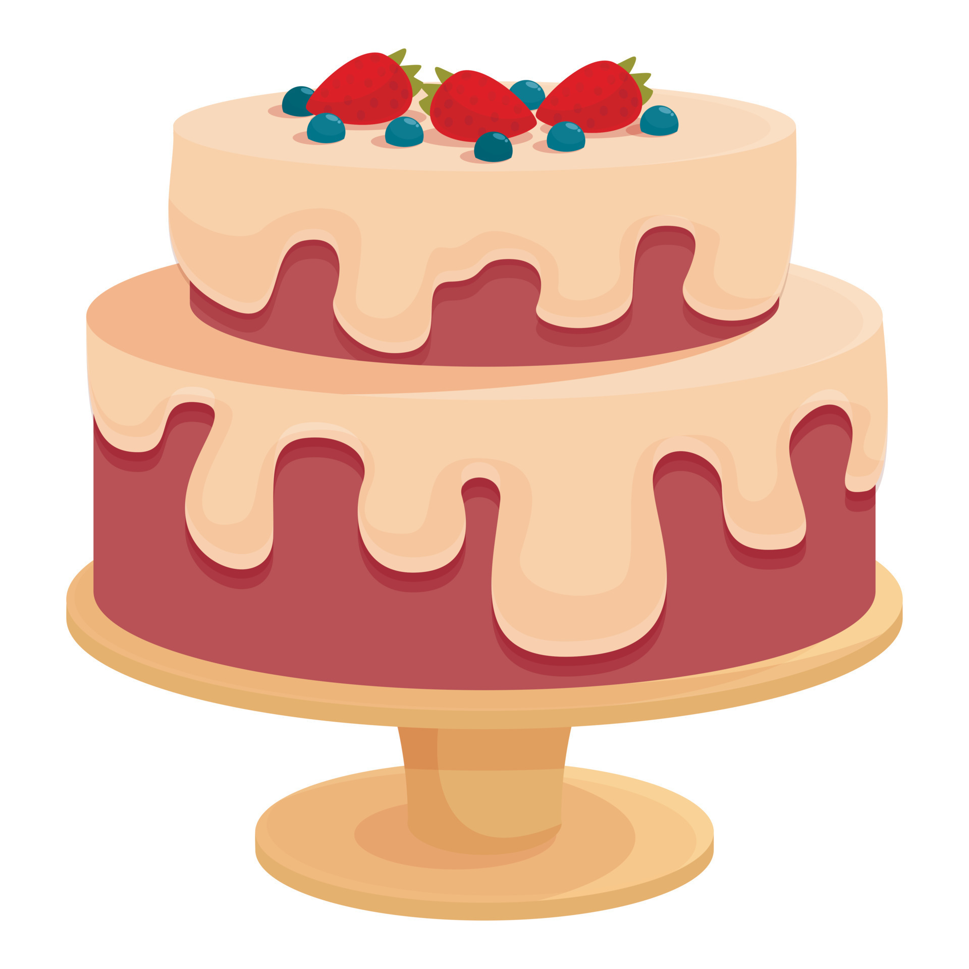 vector de dibujos animados de icono de pastel de cacao crema. fiesta de ...