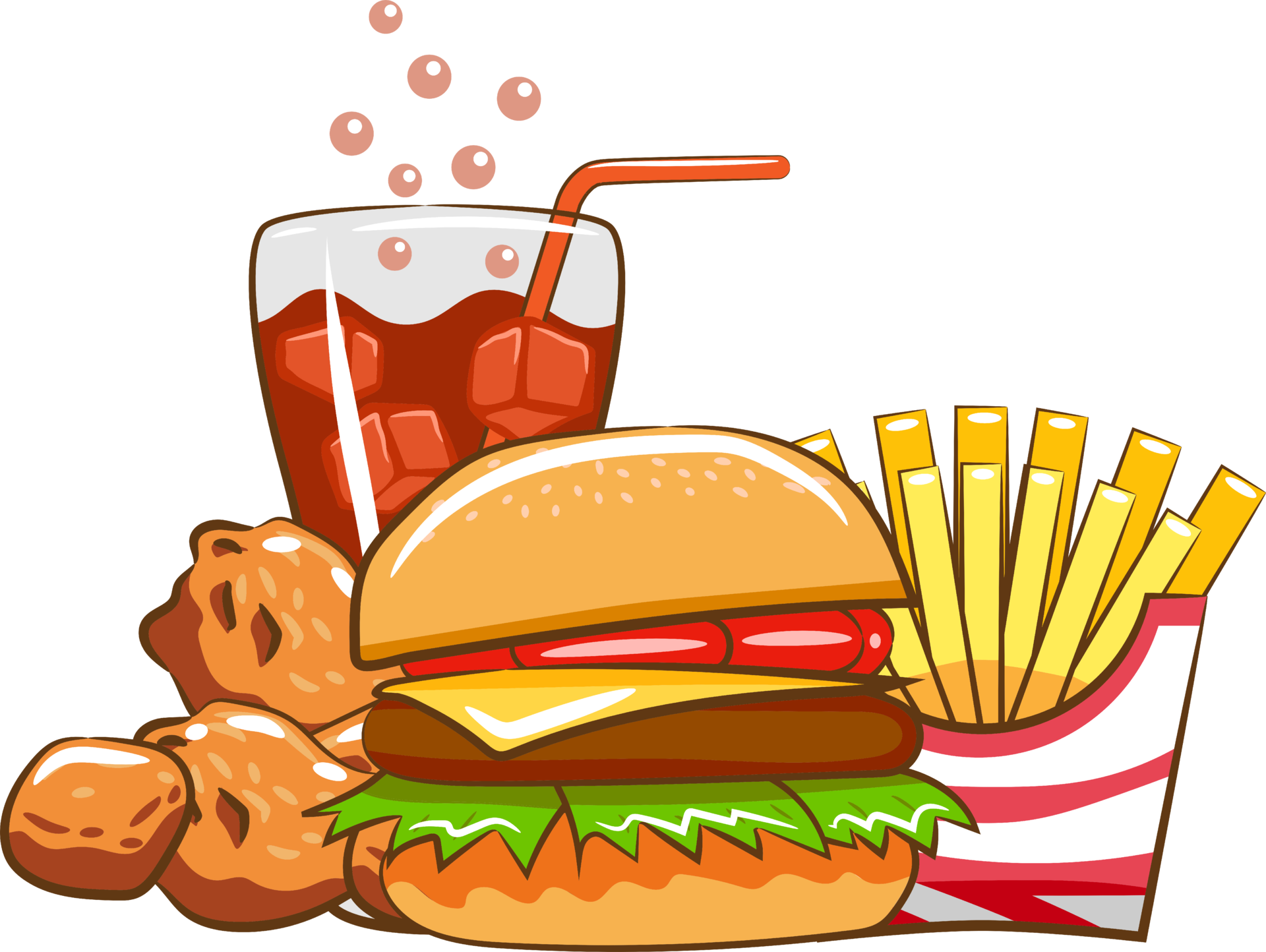 Fast food vector clipart design png graphic clipart design 19607567 PNG