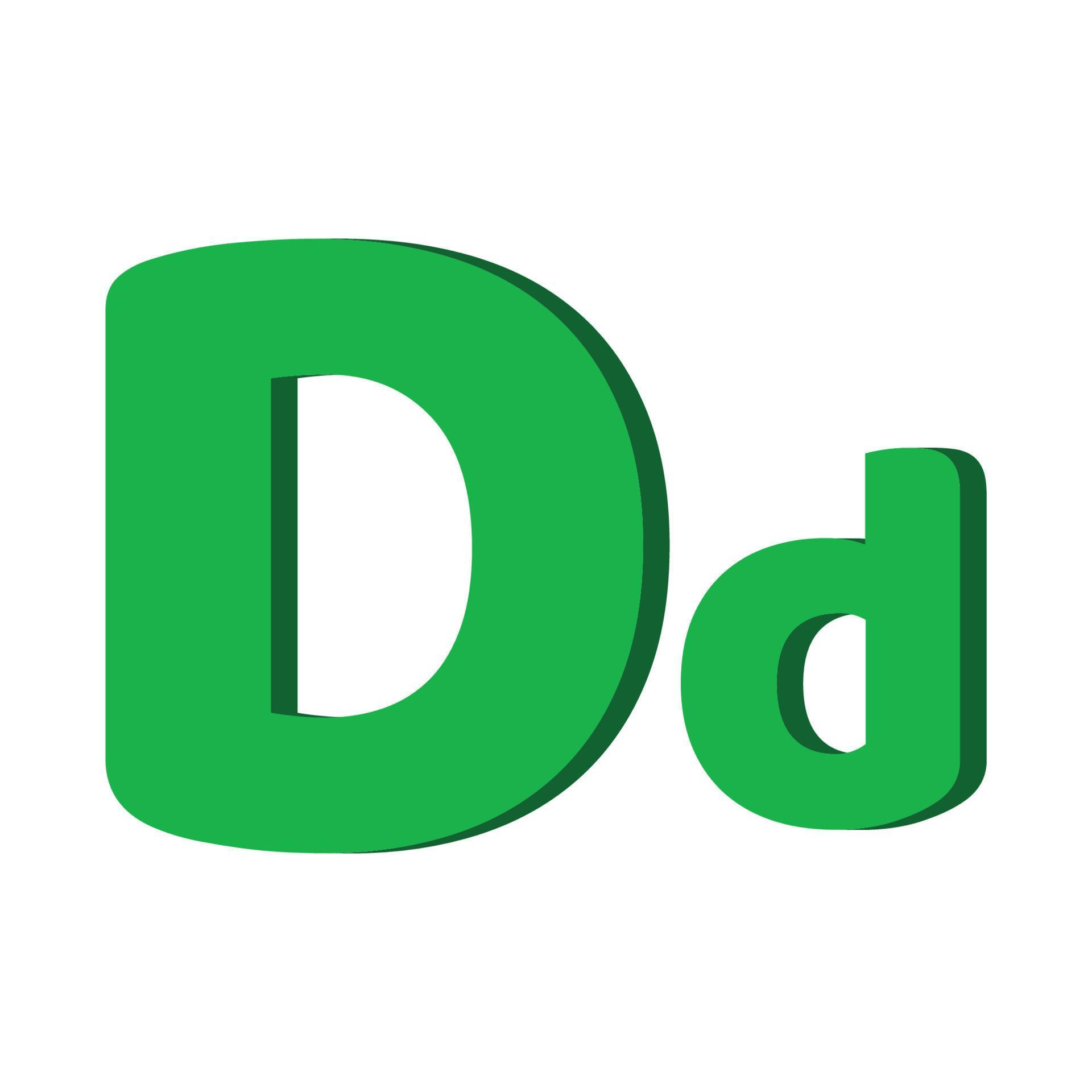 English letter D for kids. 3d letter.Capital D,small d 22600820 Vector ...