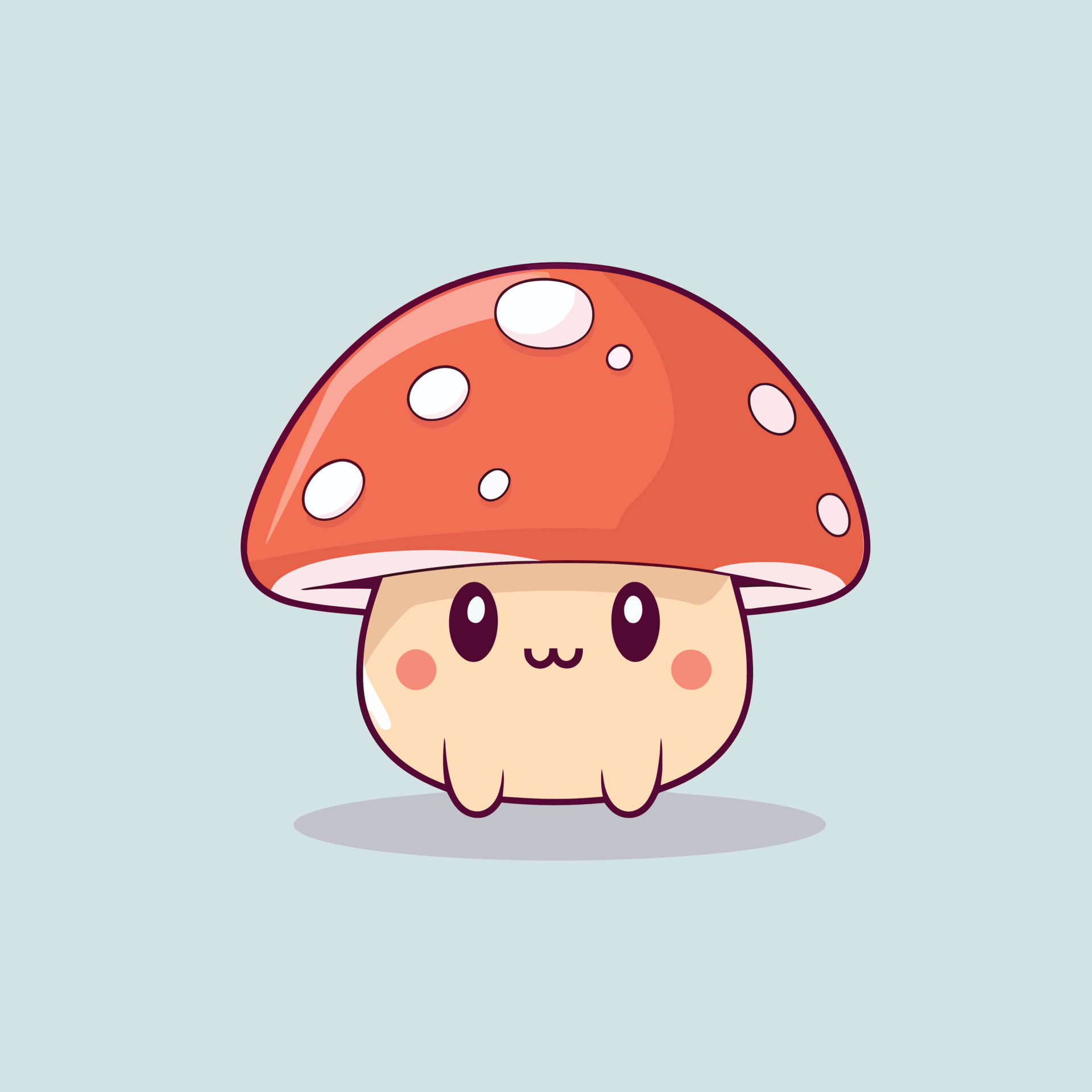 Be enchanted by our chibi cute mushroom drawing collection