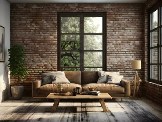 Brick Living Room Stock Photos, Images and Backgrounds for Free Download