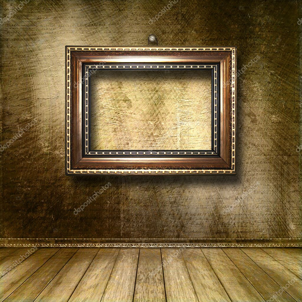 Interior of the old room with the former remains of luxury Stock Photo ...
