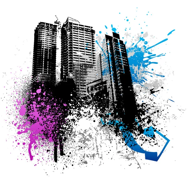 Grunge city design — Stock Vector © emberstock #8074798