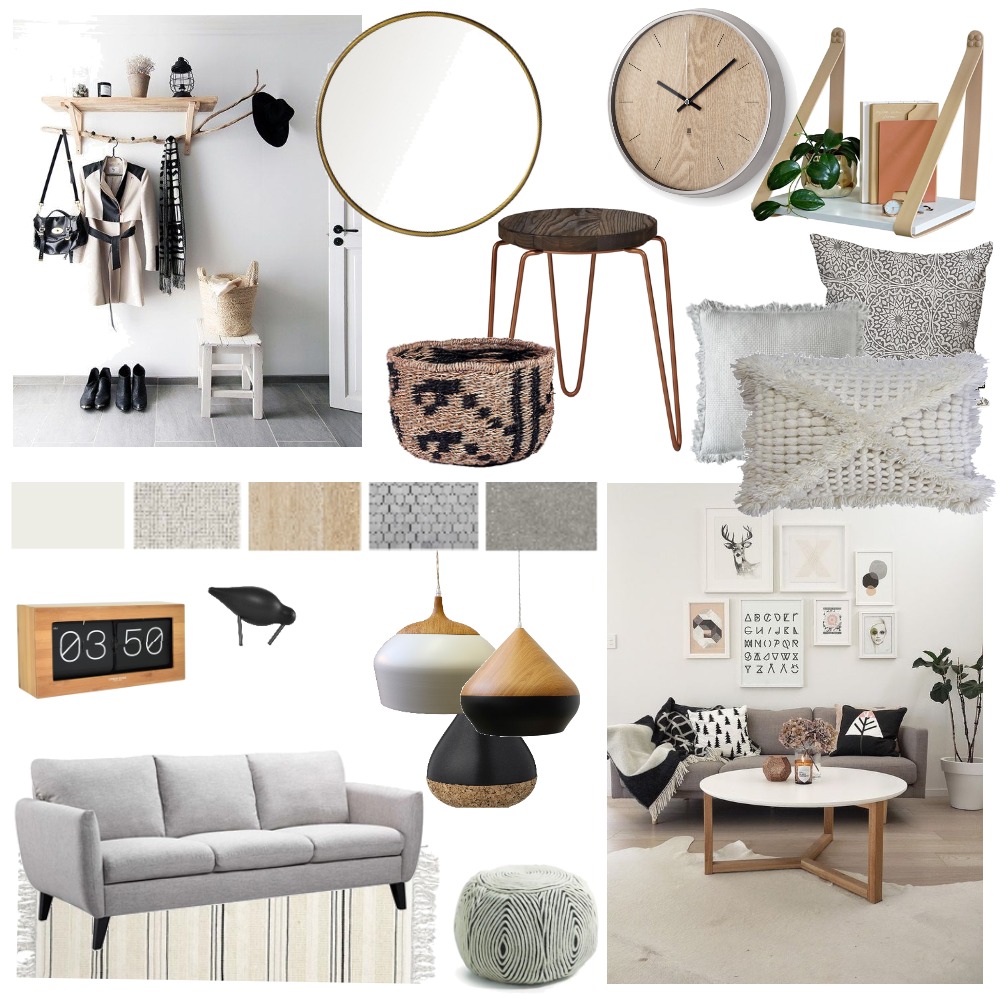 Earthy Living room Interior Design Mood Board by CocoonBotanic | Style ...