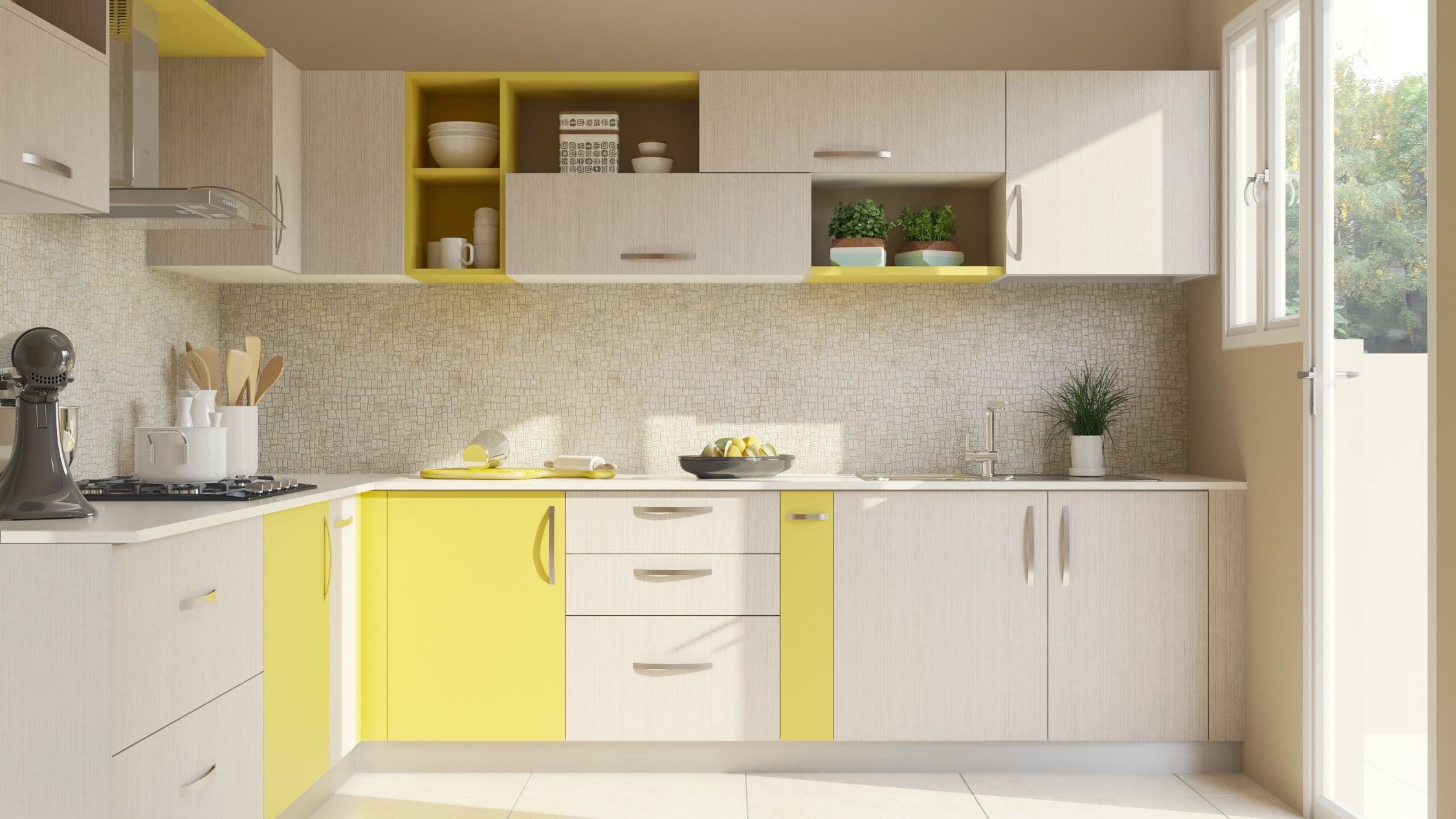 L Shaped Modular Kitchen Design - Image to u
