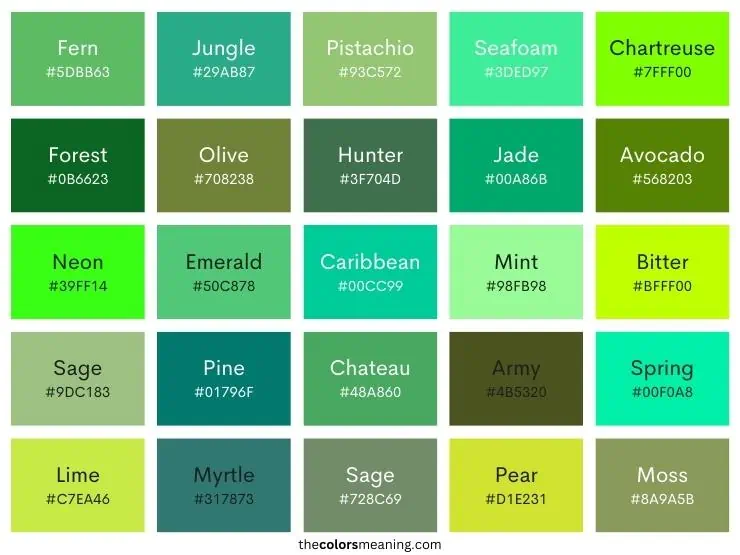 556 Unique Color Names (+ Colorful Name Infographic)