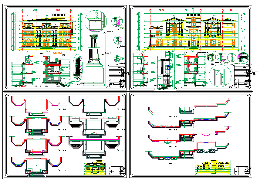 Bungalow Elevation Design - Cadbull