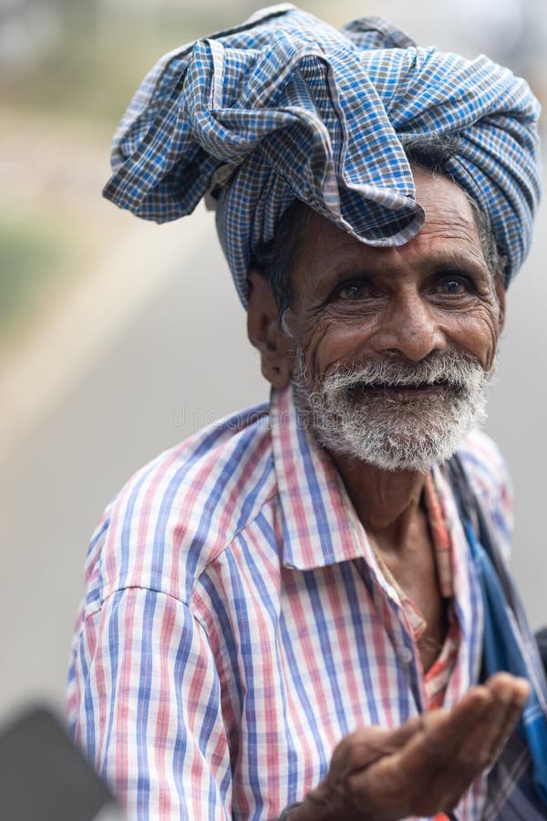 AMILNADU INDIA - FEB 15, 2023: Old Indian Men Portrait Editorial Stock ...