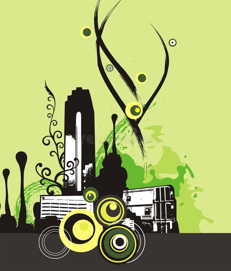 Grunge building background stock vector. Illustration of design - 2454553