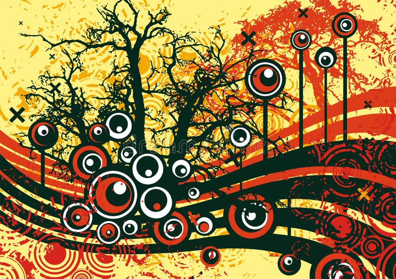 Grunge tree design stock vector. Illustration of abstract - 4922574