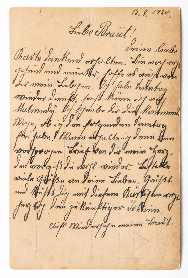 Handwritten Old Post Mail Letter. Paper Background Texture Stock Image ...