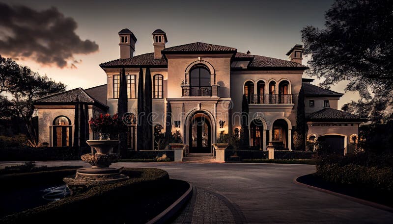 Mansion ai generated stock illustration. Illustration of mansion ...