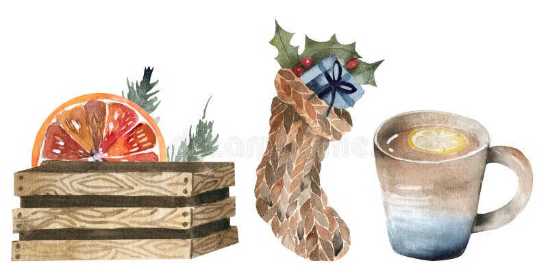 Nordic, Scandinavian Winter Elements and Hygge Concept Design, Merry ...