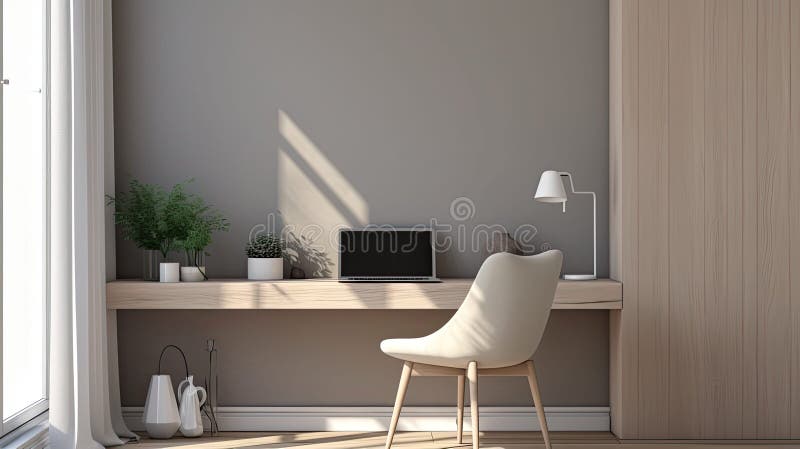 Sleek interior design cozy stock illustration. Illustration of ...
