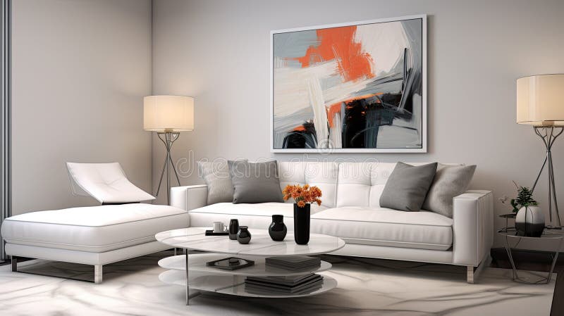Sleek Interior Design Portfolio Stock Illustration - Illustration of ...