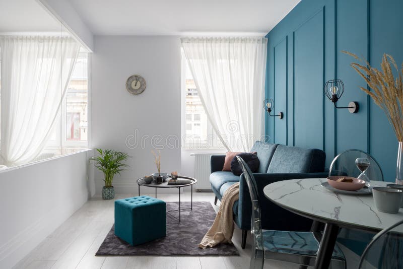 Small and Elegant Living Room Stock Image - Image of decoration ...