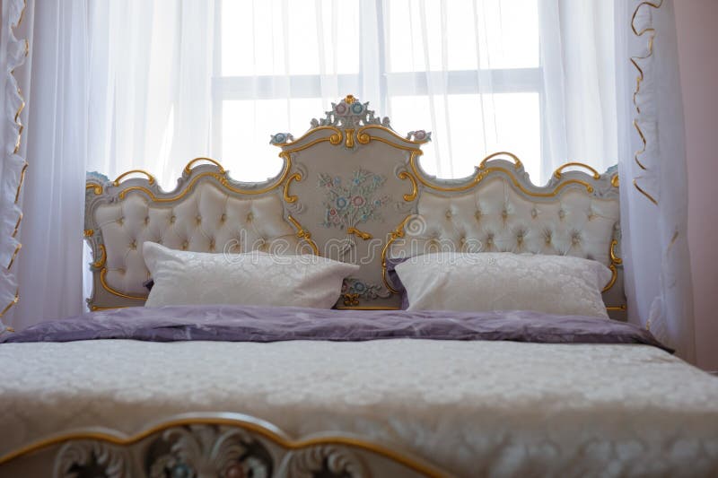 Vintage Bedroom in Luxury House Stock Image - Image of antique ...