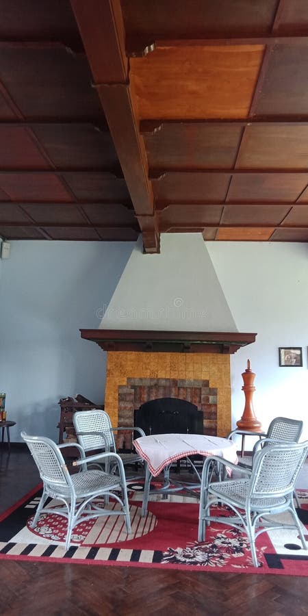 Vintage livingroom stock image. Image of family, living - 268736069