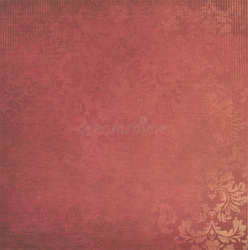 Vintage Red Wallpaper with Faded Pattern Stock Illustration ...