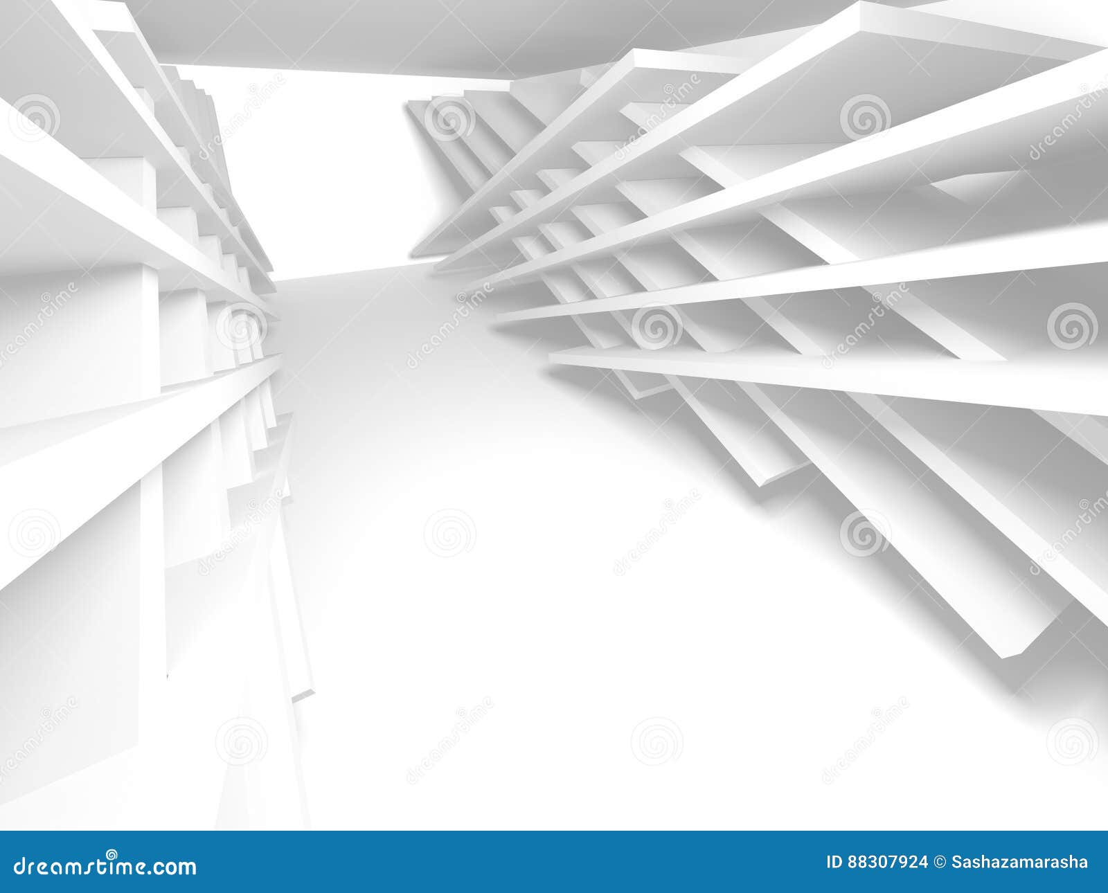 Abstract Modern Architecture Interior Background Stock Illustration ...