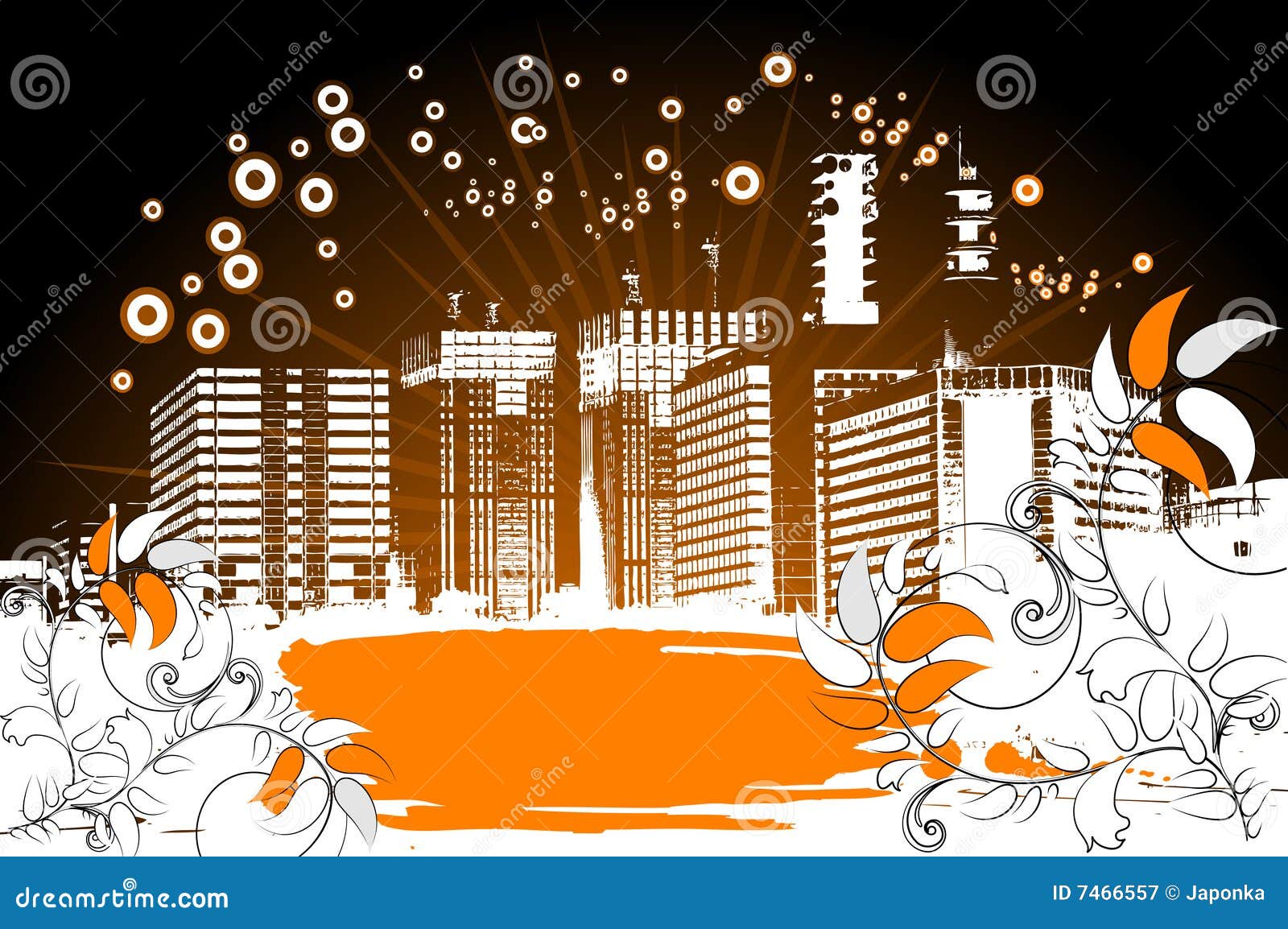 City grunge background. stock vector. Illustration of wallpaper - 7466557