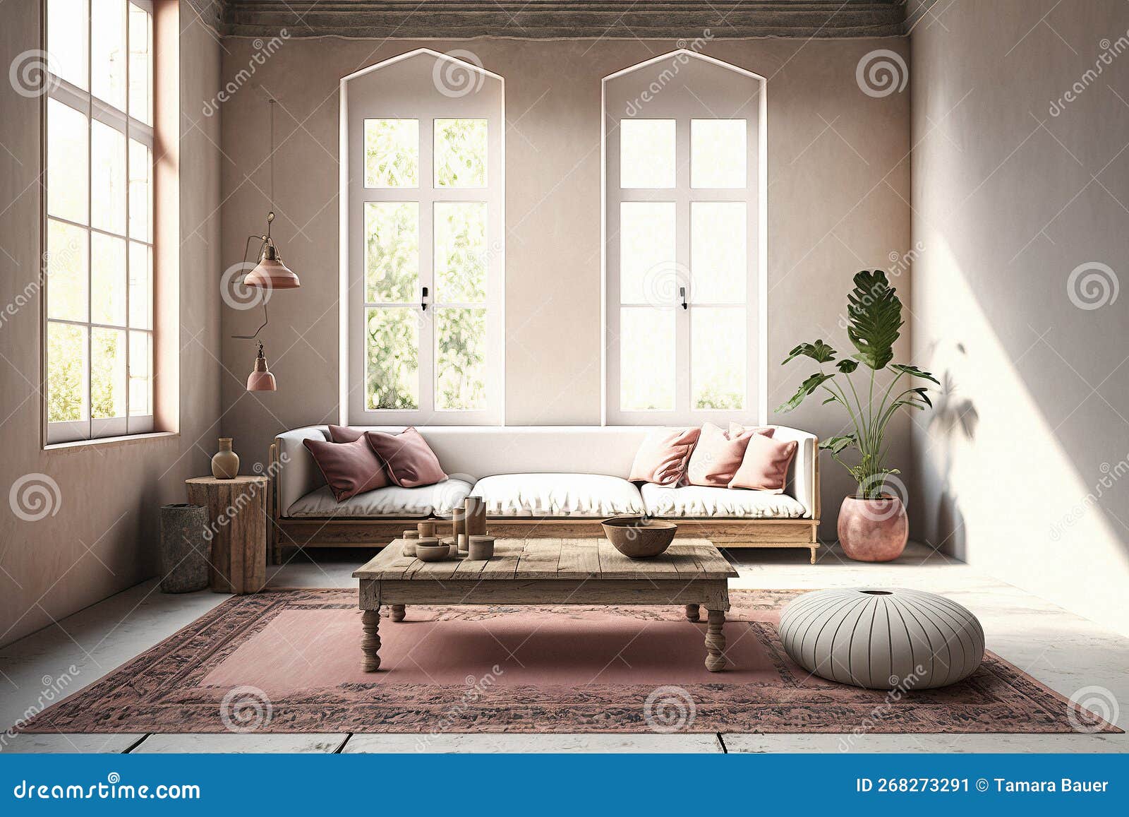 Elegant Fancy Modern Interior Design of a Living Room Stock ...