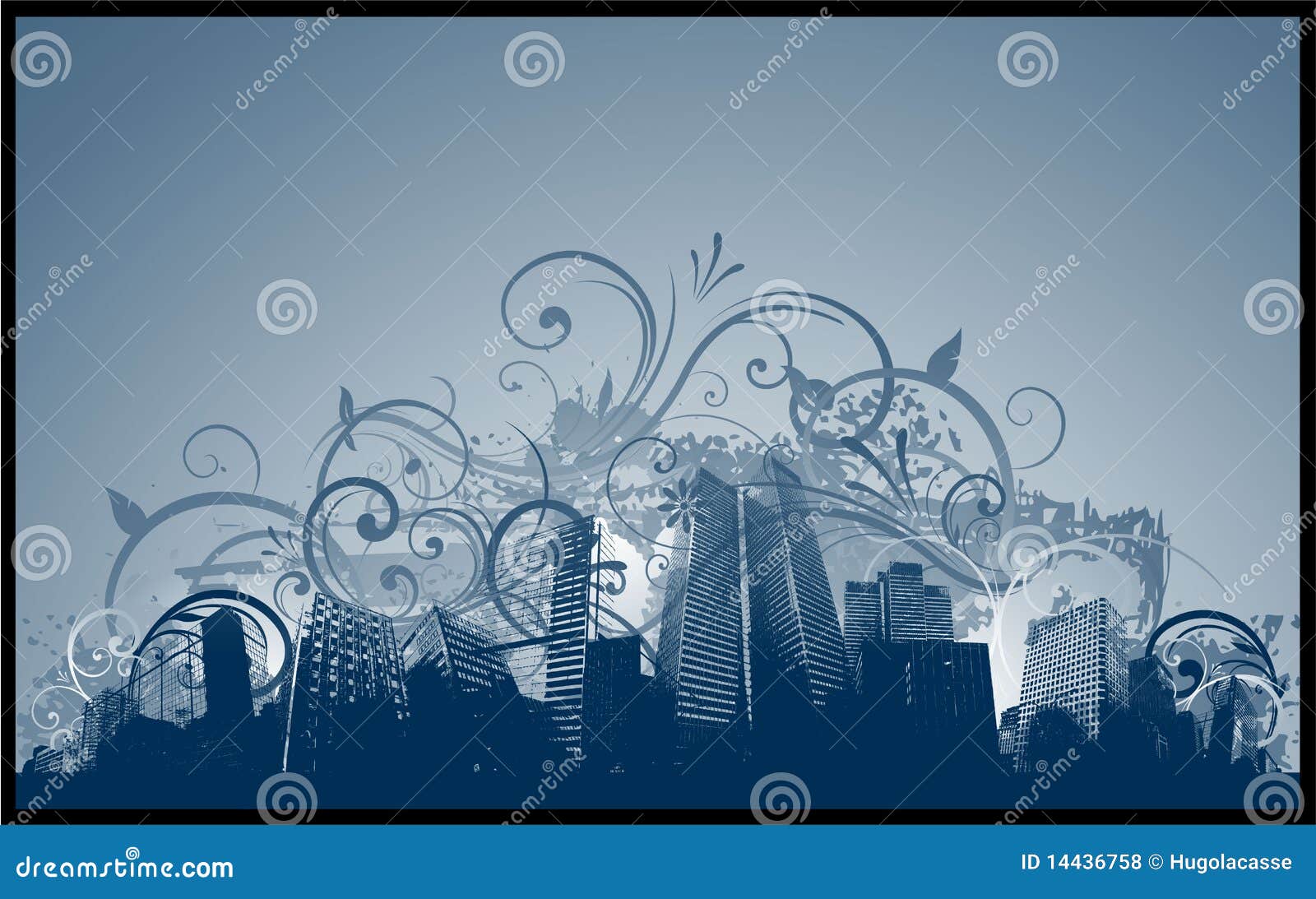 Grunge city background stock vector. Illustration of vector - 14436758