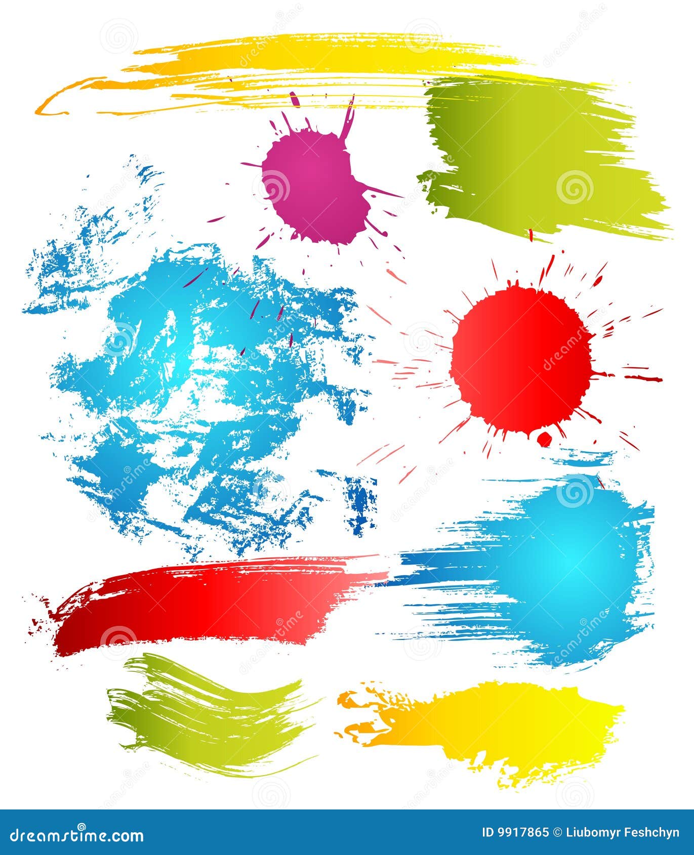 Grungy design elements stock vector. Illustration of spatter - 9917865