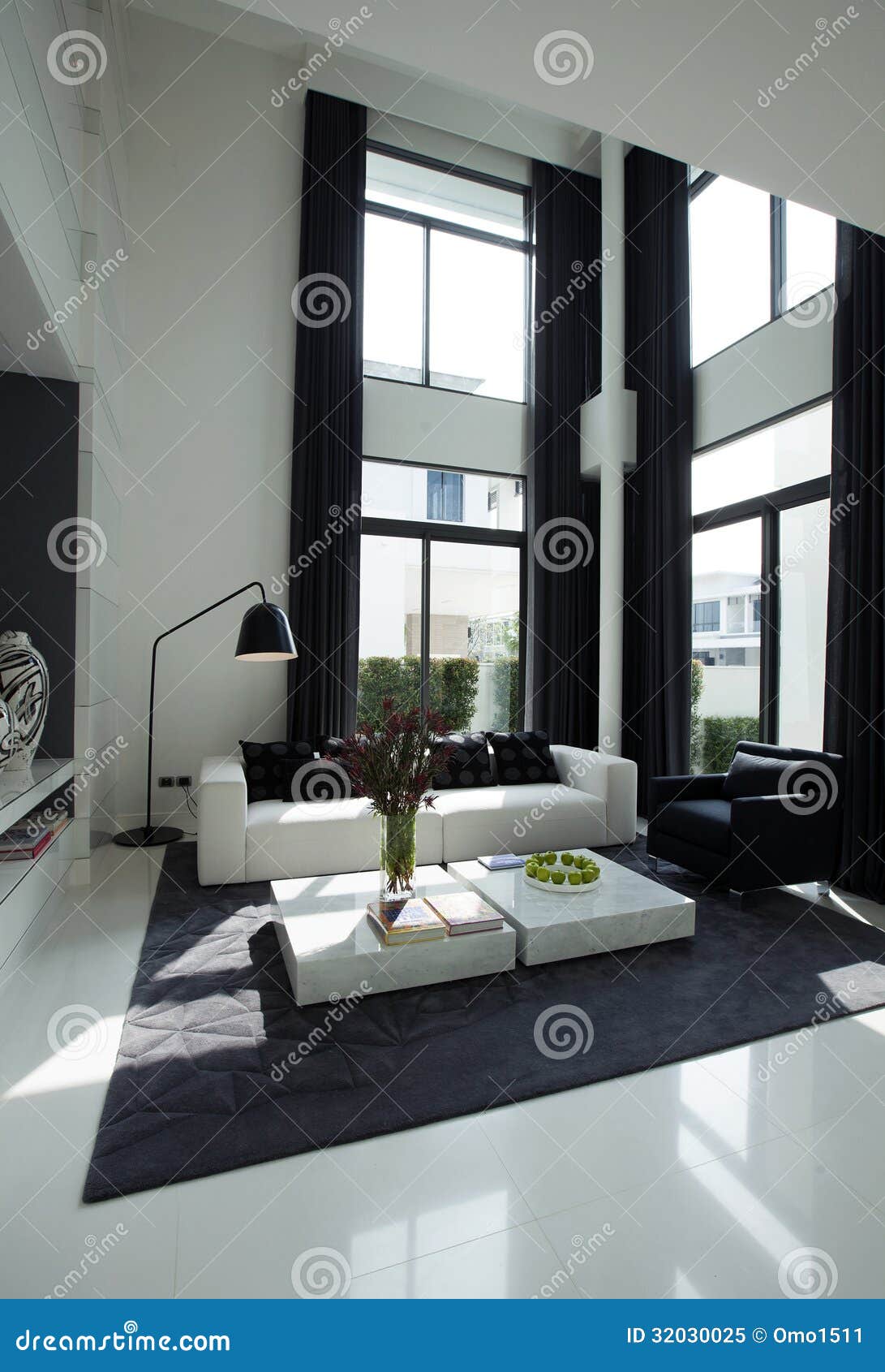 Living room stock image. Image of television, pillow - 32030025