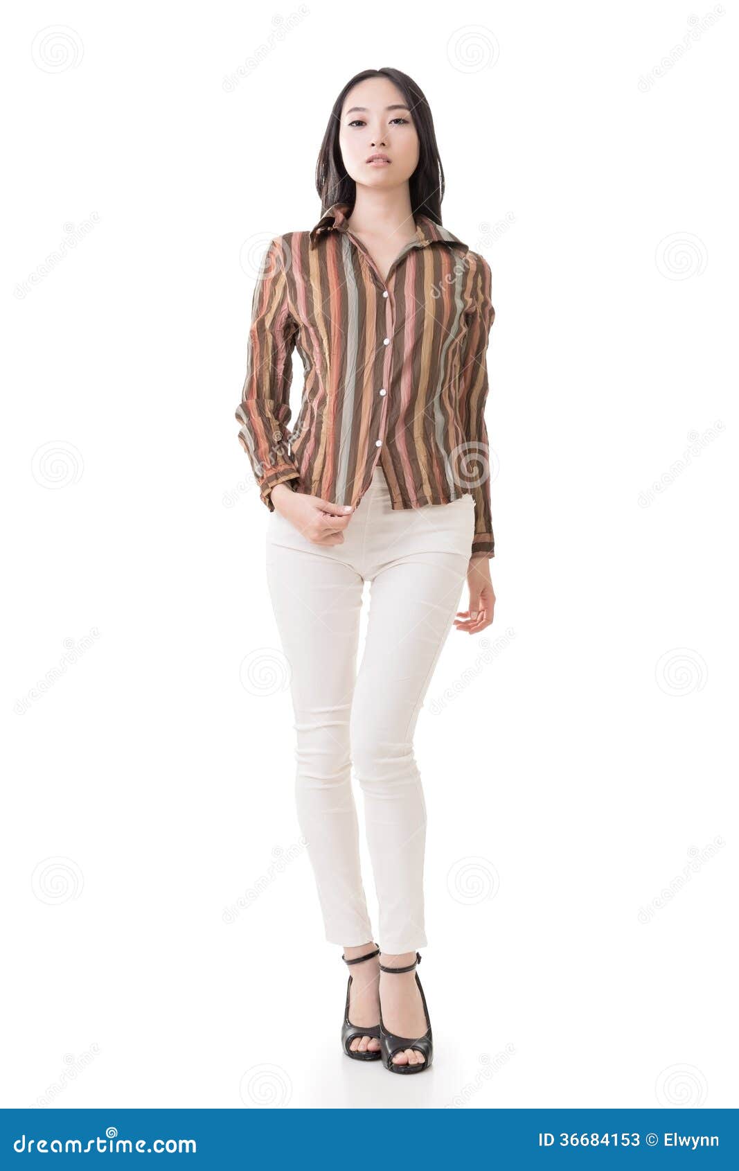 Modern Asian woman stock image. Image of korean, full - 36684153