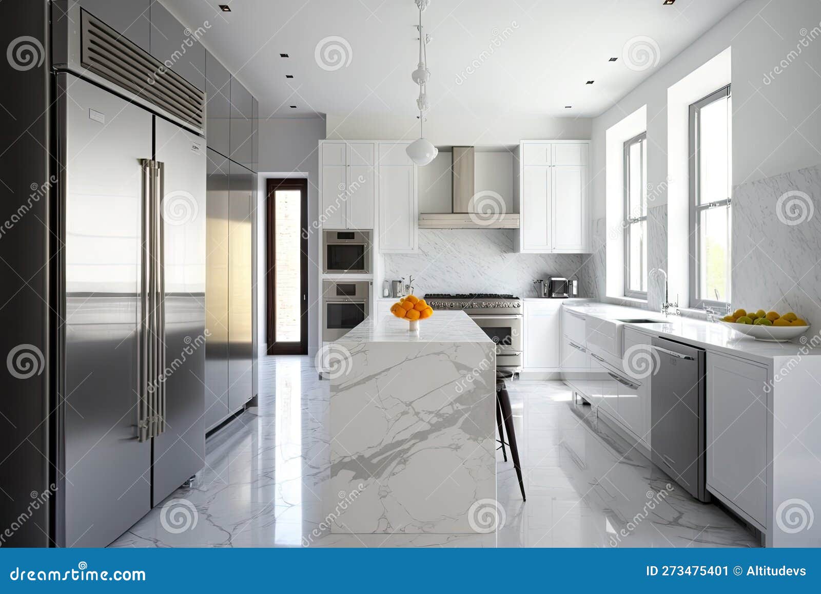 Modern Kitchen with Sleek, Minimalist Design and Modern Appliances ...