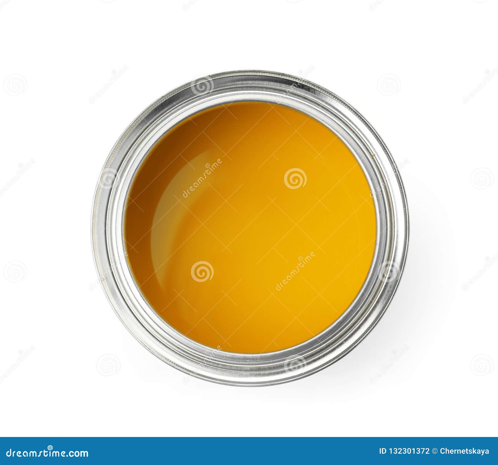 Open Paint Can on White Background Stock Illustration - Illustration of ...